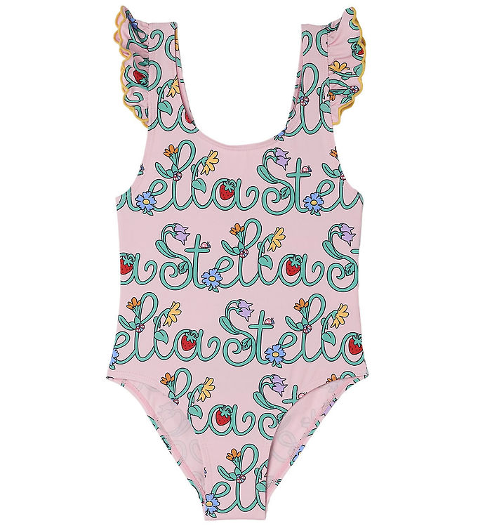 Stella McCartney Kids Badedragt - UV50+ - Rosa m. Blomster