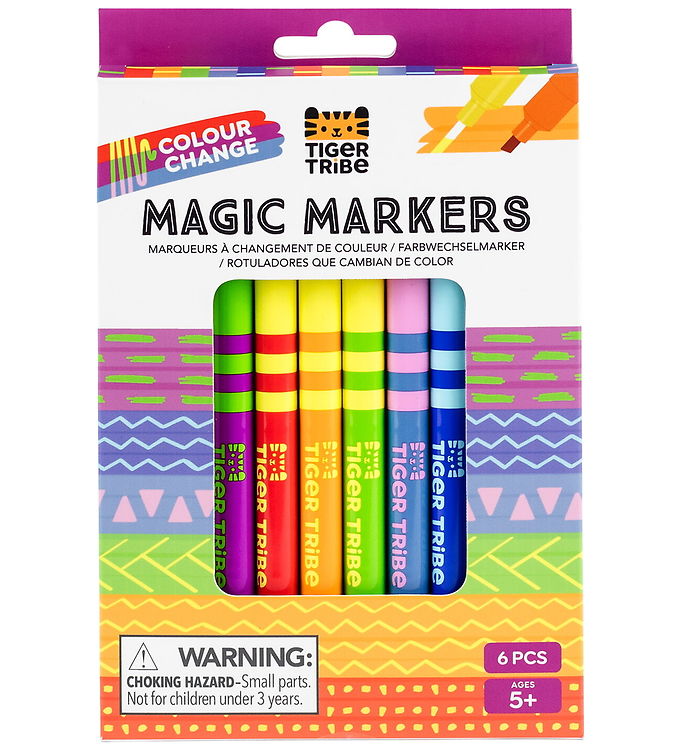 Tiger Tribe Tuscher - 6 stk - Colour Change Magic Markers