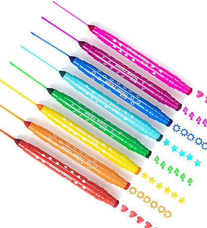 Tiger Tribe Tuscher m. Stempler - 8 stk - Dual-tip Stamp Markers