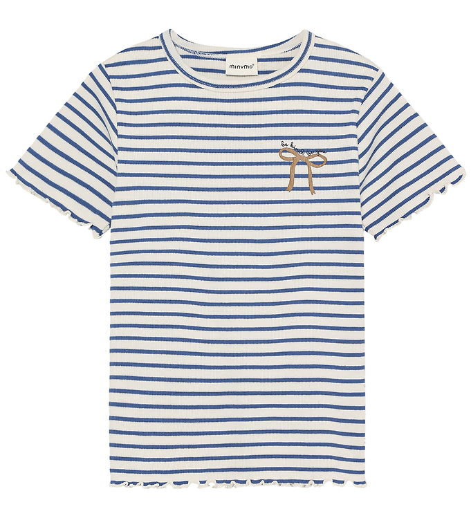 Minymo T-shirt - Rib - Dutch Blue