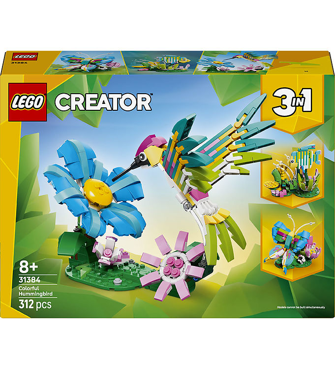 LEGO® Creator - Vilde Dyr: Farverig Kolibri 31384 - 3-i-1 - 312