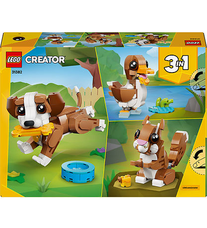 LEGO® Creator - Søde Dyr: Legesyg Hundehvalp 31382 - 3-i-1 - 336