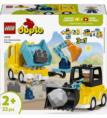LEGO® Duplo - 3-i-1 Entreprenørmaskiner 10475 - 22 Dele