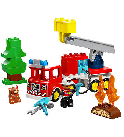LEGO® Duplo - Brandbil Med Slange Og Brandmand 10473 - 28 Dele