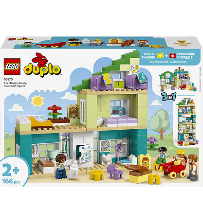 LEGO® Duplo - Moderne Familiehus Med Figurer 10470 - 3-i-1 - 166