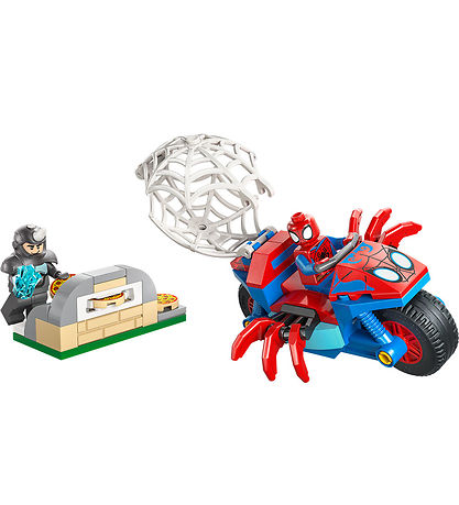 LEGO® Marvel - Spidey På Sin Motorcykel Mod Rhino 11206 - 61 Del