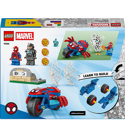 LEGO® Marvel - Spidey På Sin Motorcykel Mod Rhino 11206 - 61 Del