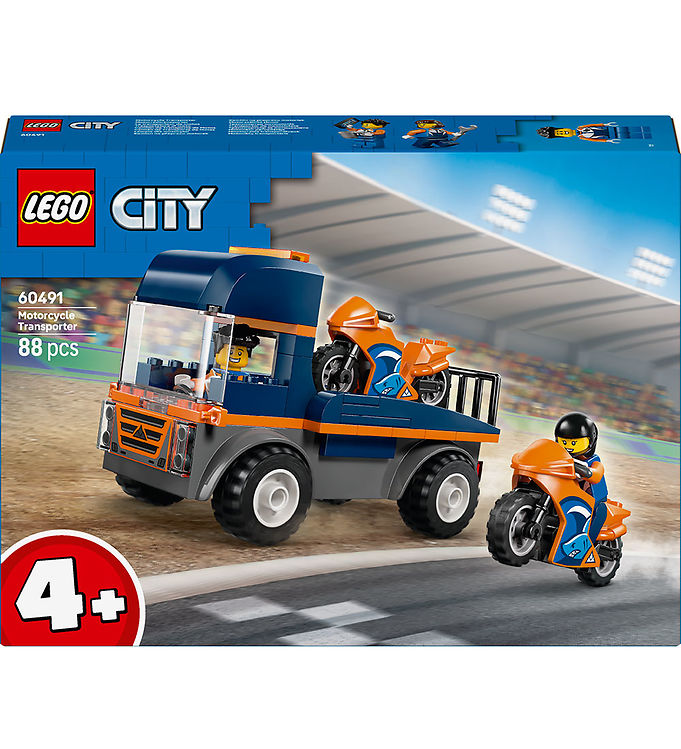 LEGO® City - Motorcykel-transporter 60491 - 88 Dele