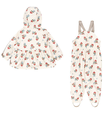 Konges Sløjd Regntøj m. Seler - PU - Rainy Palme - Marmelatta