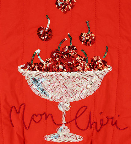 Konges Sløjd Termojakke - Juno Bomber - Fiery Red m. Kirsebær