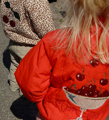 Konges Sløjd Termojakke - Juno Bomber - Fiery Red m. Kirsebær