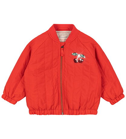 Konges Sløjd Termojakke - Juno Bomber - Fiery Red m. Kirsebær