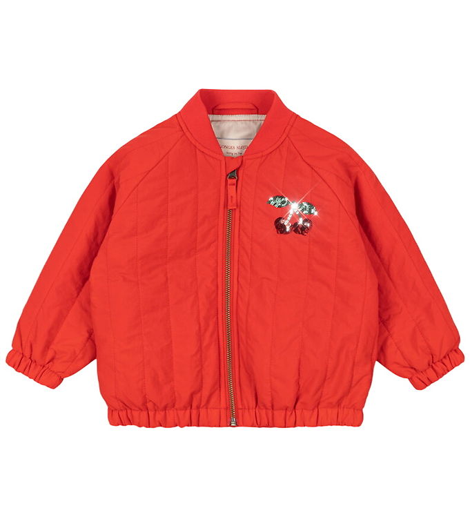 Konges Sløjd Termojakke - Juno Bomber - Fiery Red m. Kirsebær