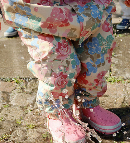 Konges Sløjd Regntøj m. Seler - PU - Rainy Palme - Bloomiegrape