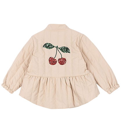 Konges Sløjd Termojakke - Juna - Smoke Gray m. Kirsebær