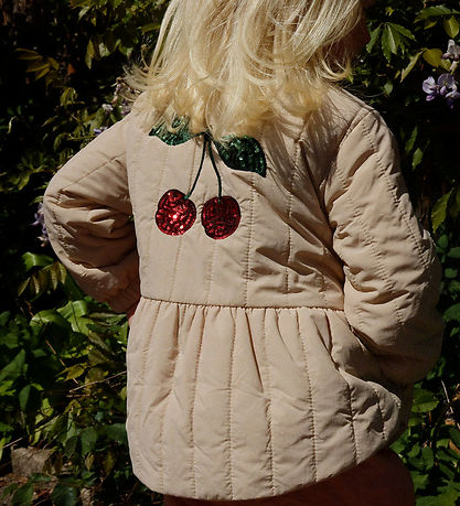 Konges Sløjd Termojakke - Juna - Smoke Gray m. Kirsebær