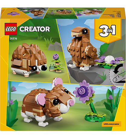 LEGO® Creator - Sød Hamster Med Blomst 31376 - 3-i-1 - 166 Dele