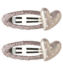 Name It Hair Clips - 2-Pack - NnmTabia - Keepsake Lilac/Heart