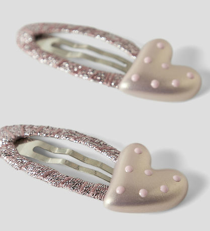 Name It Hårspænder - 2-pak - NnmTabia - Keepsake Lilac/ Heart