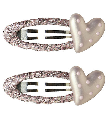 Name It Hårspænder - 2-pak - NnmTabia - Keepsake Lilac/ Heart