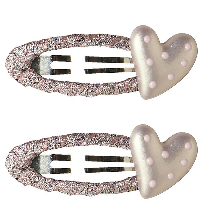 Name It Hårspænder - 2-pak - NnmTabia - Keepsake Lilac/Heart