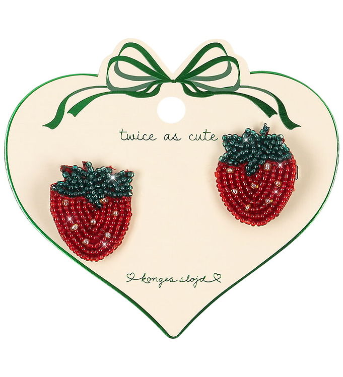 Konges Sløjd Hårspænder - 2-pak - Strawberry