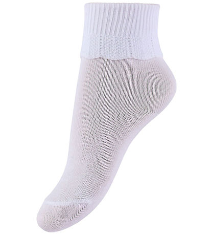 Konges Sløjd Strømper  - 2-pak - Optic White m. Flæser