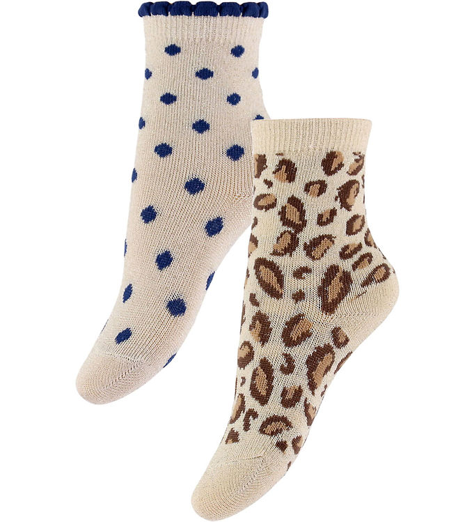 Konges Sløjd Strømper - 2-pak - Leo/Dot m. Glimmer