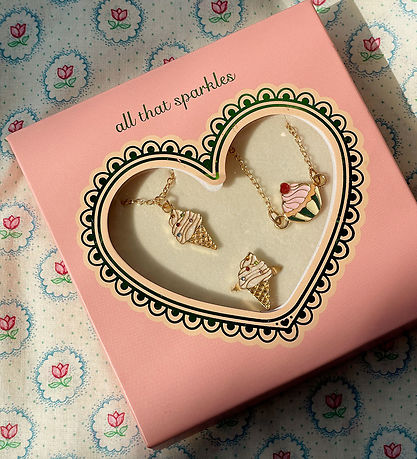 Konges Sløjd Smykkesæt - Armbånd/ Halskæde/ Ring - Gold