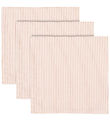 Konges Sløjd Stofbleer - 65x65 cm - 3-pak - Stripie Petite Rose