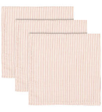 Konges Sløjd Stofbleer - 65x65 cm - 3-pak - Stripie Petite Rose