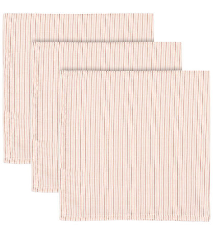 Konges Sløjd Stofbleer - 65x65 cm - 3-pak - Stripie Petite Rose