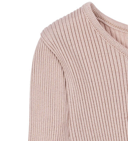 Konges Sløjd Bluse - Rib - Kara - Silke - Pale Blush
