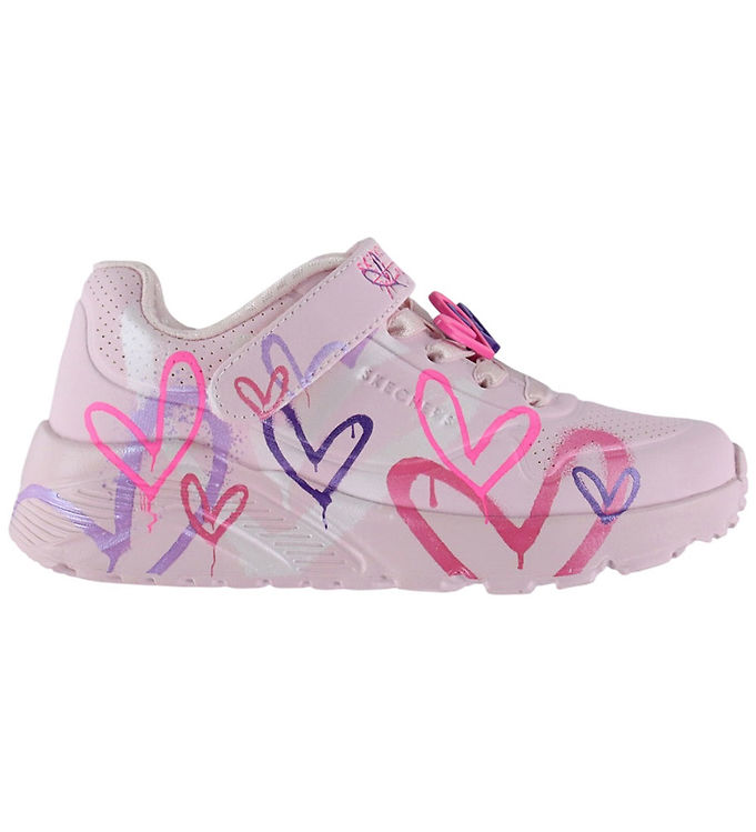 Skechers Sko - Girls Uno Lite - Light Pink/Multi