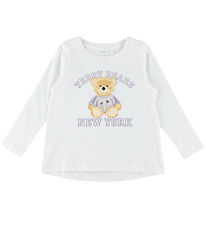 Name it Bluse - NmfViolet - Cloud Dancer/Teddy Bear