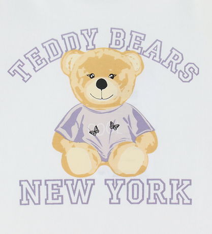 Name it Bluse - NmfViolet - Cloud Dancer/Teddy Bear