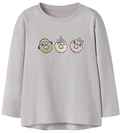 Name it Bluse - NmfViolet - Lilac Marble/Donuts