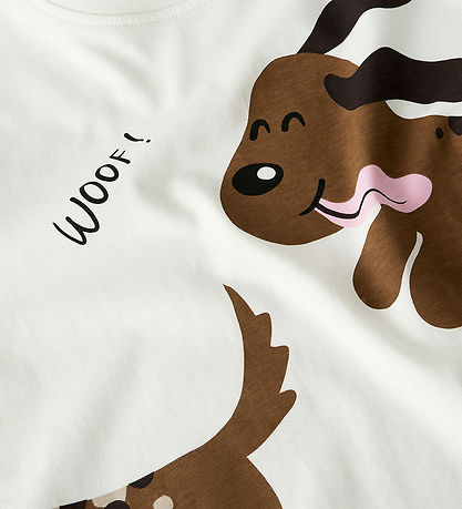 Name it Bluse - NmfVelda - Cloud Dancer/Happy Dog