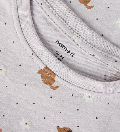 Name it Bluse - NmfVelda - Lilac Marble/Dachshunds