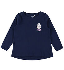 Name it Bluse - NmfViolet - Navy Blazer/Snack Time