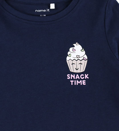 Name it Bluse - NmfViolet - Navy Blazer/Snack Time