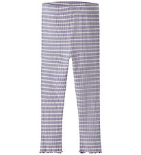 Name it Leggings - NmfVemma - Lavender Gray/Lilac Marble Stripe