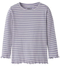 Name It Bluse - NmfVemma - Lavender Gray/Lilac Marble Stripe