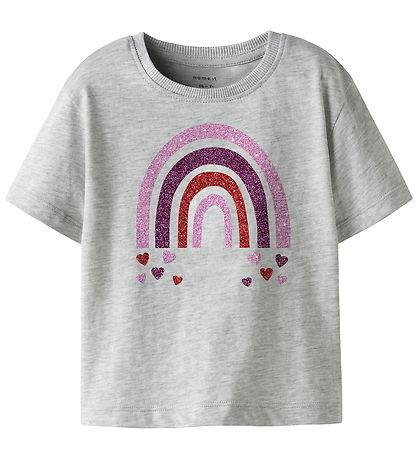 Name It T-shirt - NmfBalina - 3-pak - Blackberry Wine/Grey melan