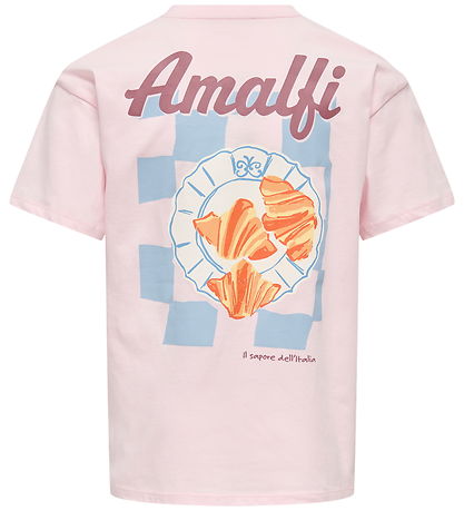 Kids Only T-shirt - KogCarina - Loose - Barely Pink/Amalfi