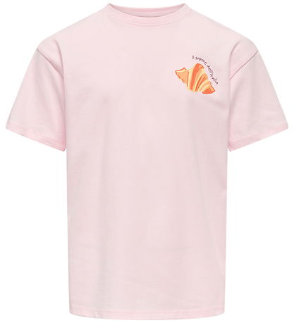 Kids Only T-shirt - KogCarina - Loose - Barely Pink/Amalfi