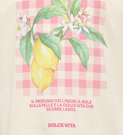 Kids Only T-shirt - KogCarina - Loose - Tofu/Limone