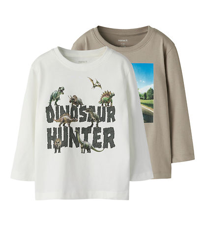 Name It Bluse - 2-pak - NmmVoto - Vintage Khaki/Cloud Dancer