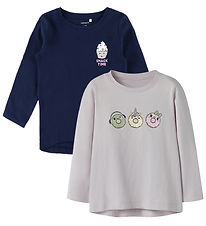 Name It Bluse - 2-pak - NmfViolet - Loose - Navy Blazer/Lilac Ma