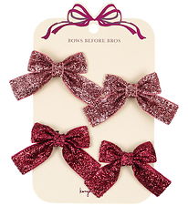 Konges Sløjd Hårspænder - 4-pak - Glitter - Pink Mix